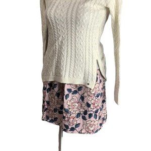 Loft Womans XXS Petite Skirt with POCKETS Floral Pink